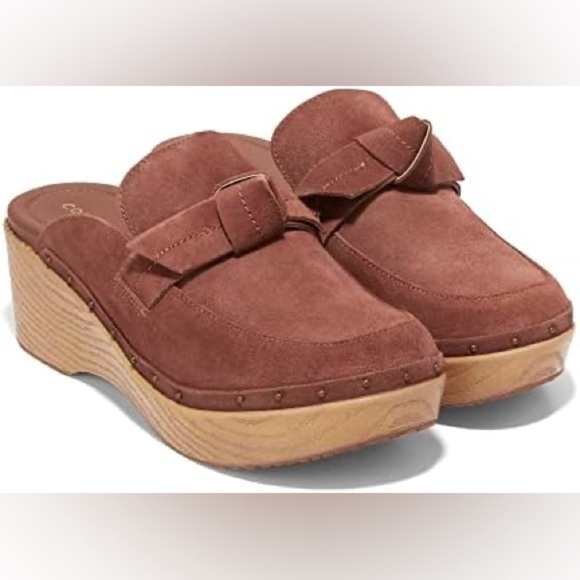 Cole Haan Women's Cloudfeel Bow Clog Antique Brass Size 7.5 NWOT - Picture 1 of 8